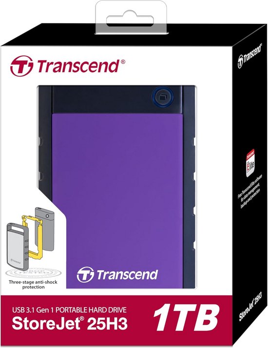Robuuste Externe Harde Schijf 1TB - Supersnelle USB 3.1 Overdracht en Schokbeveiliging — afbeelding 2