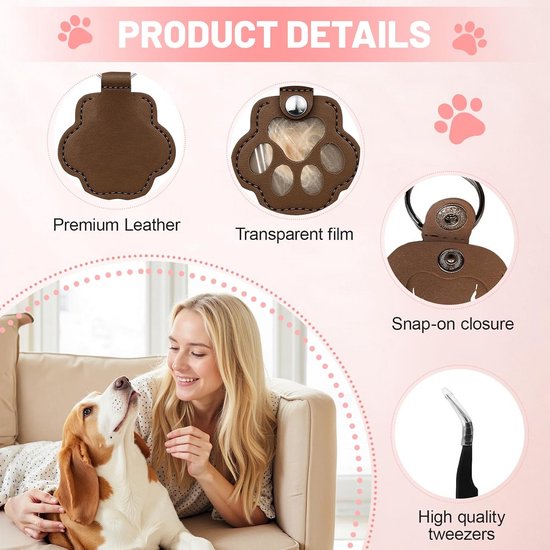 Kat haar opslag sleutelhanger, navulbare dierenhaar sleutelhanger Kat haar opslag sleutelhanger, navulbare dierenhaar sleutelhanger