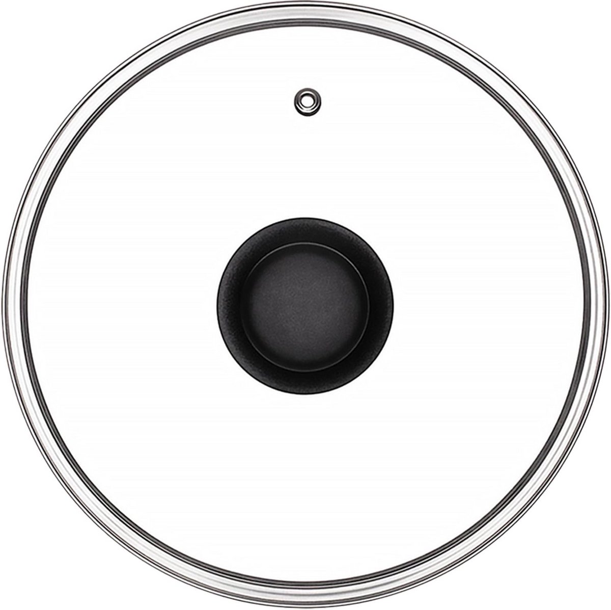 Universeel Glazen Pannendeksel - 30 cm Diameter - Met RVS Rand