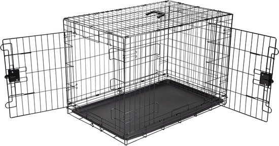 Fido Classic - Opvouwbare metalen bench met dubbele deur