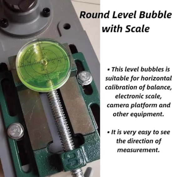 Level Rond 60mm - Spirit Level Bubble - Duidelijke Meter met Schaal | bol