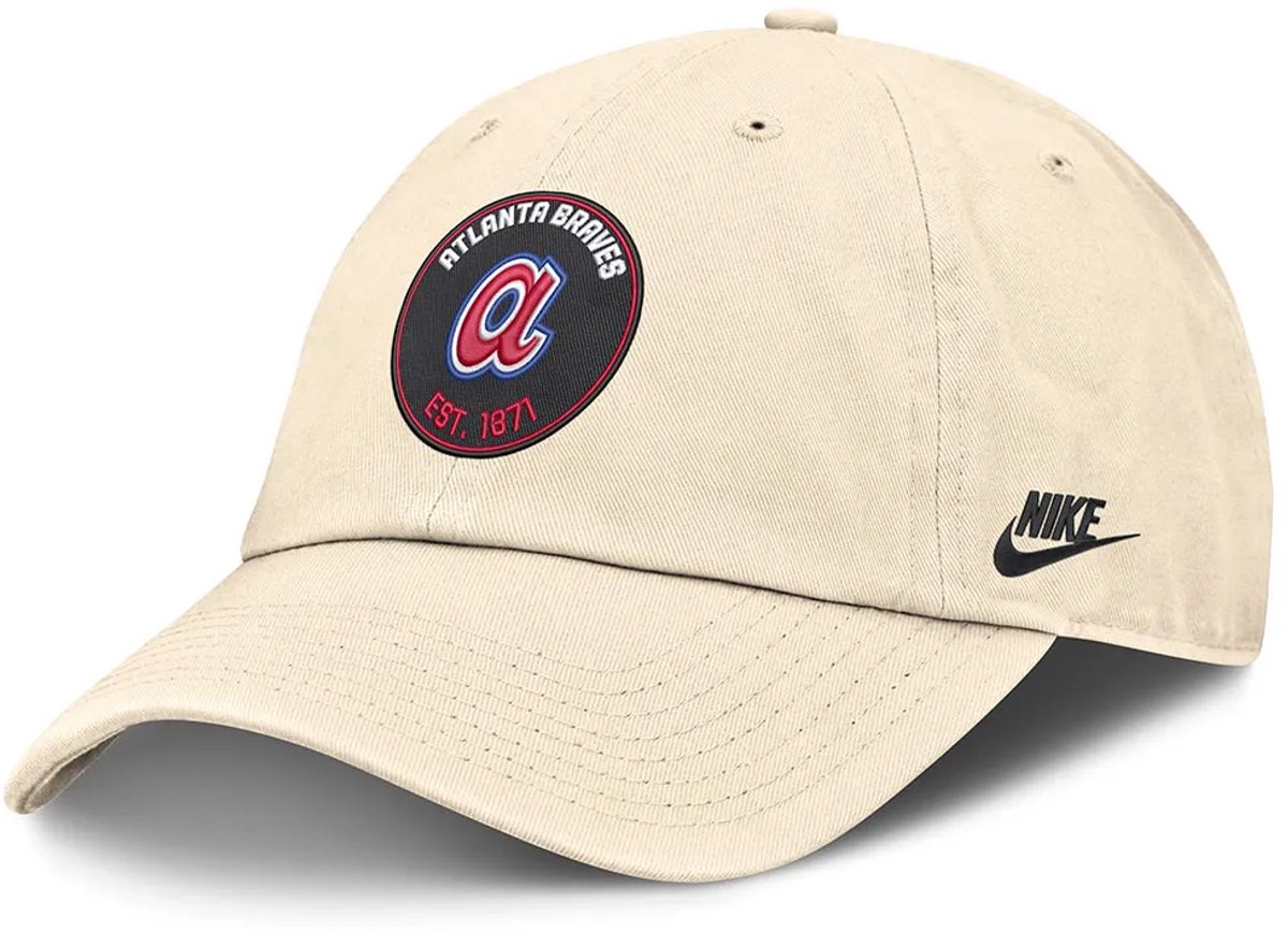 Nike Mlb Atlanta Braves Club Unstructured Pet M-L Natural