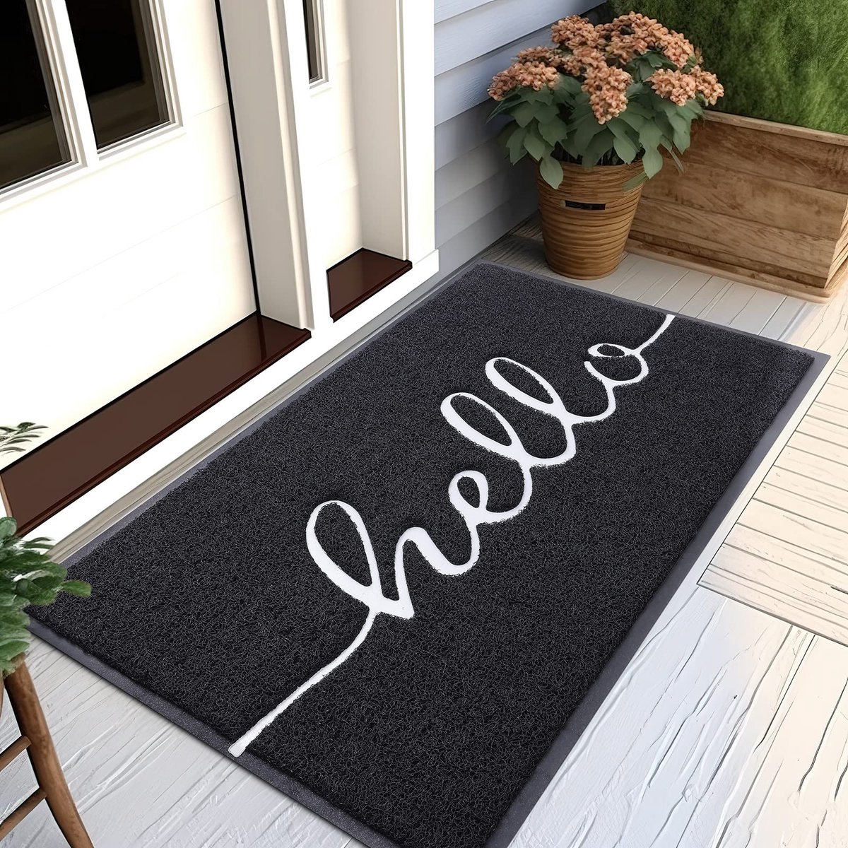 Olanly - Droogloopmat - Schoonloopmat - Hello Deurmat - 80x120 cm - zwart