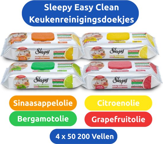 Sleepy Easy Clean Yüzey Temizlik Havlusu 100 Yaprak Çamaşır Suyu Etkili 6 Li Set 600 Yaprak Kcm76427993