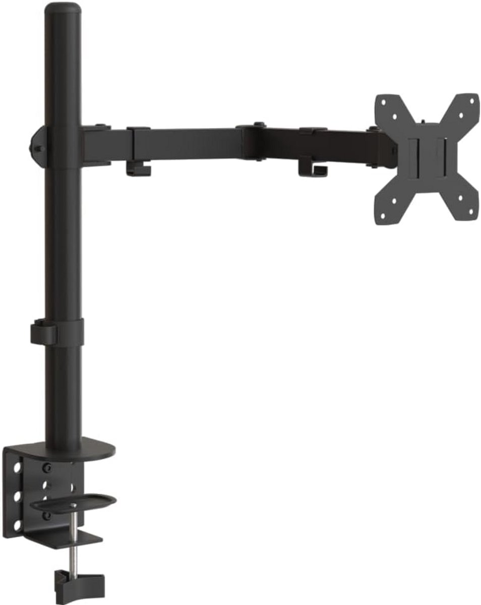 Verstelbare Monitorbeugel VESA 75/100 mm - Zwart Staal