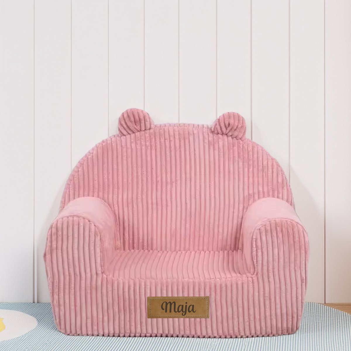 Kinderfauteuil ~ Roze Corduroy
