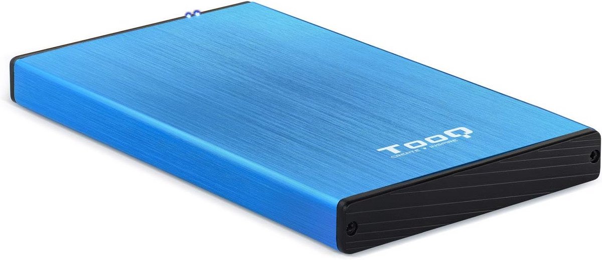 Externe Behuizing voor 2,5 inch SATA SSD/HDD - USB 3.0 - Aluminium - Blauw