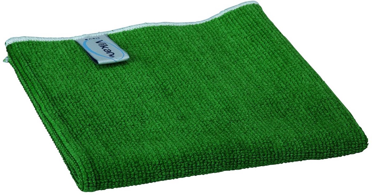 5x Microvezel Poetsdoeken 32x32 cm Groen - Stofvrij en Streeploos Schoonmaken
