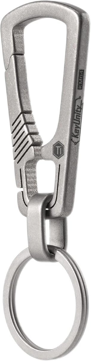 Titanium Karabijnhaak Sleutelhanger-Clip | Snelsluiting EDC Sleutelhouder Organizer met Sleutelring