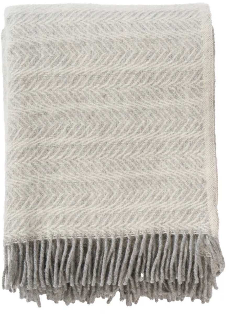 Klippan plaid - brushed Alm - Ash - 100% lamswol - 130x200cm