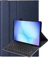 Étui Adapté pour Samsung Galaxy Tab A11 Plus Étui Clavier Housse Keyboard Case Cover - Housse Adaptée pour Samsung Tab A11 Plus Étui Clavier Case - Bleu Foncé