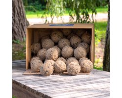 CJ Wildlife 50st Vetbollen met Insecten voor Vogels - Aanbevolen door Vogelbescherming Nederland - Mezenbollen zonder Net - 95 gram per bol - Vogelvoer Buitenvogels - Energierijk Tuinvogelvoer