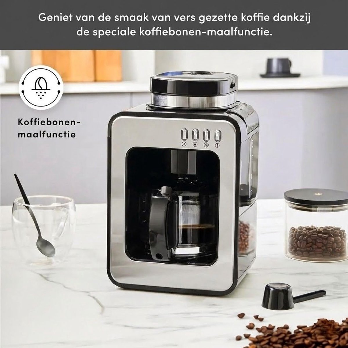 Volautomatische Koffiemachine met Bonen 0,5 L Inox - afbeelding 3
