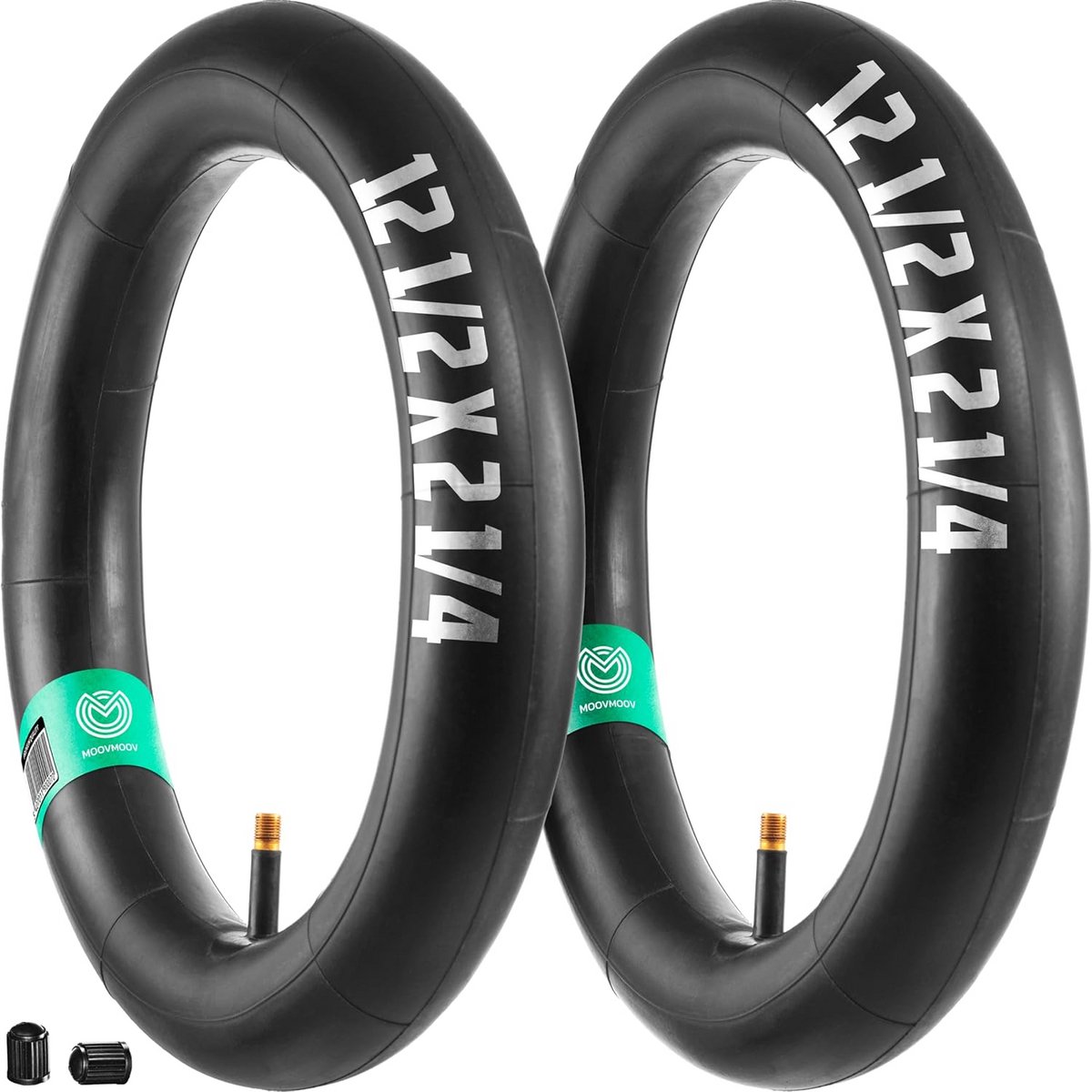 Set van 2 Binnenbanden 12,5 Inch met Rechte Schraderventiel voor Kinderfietsen en Steps