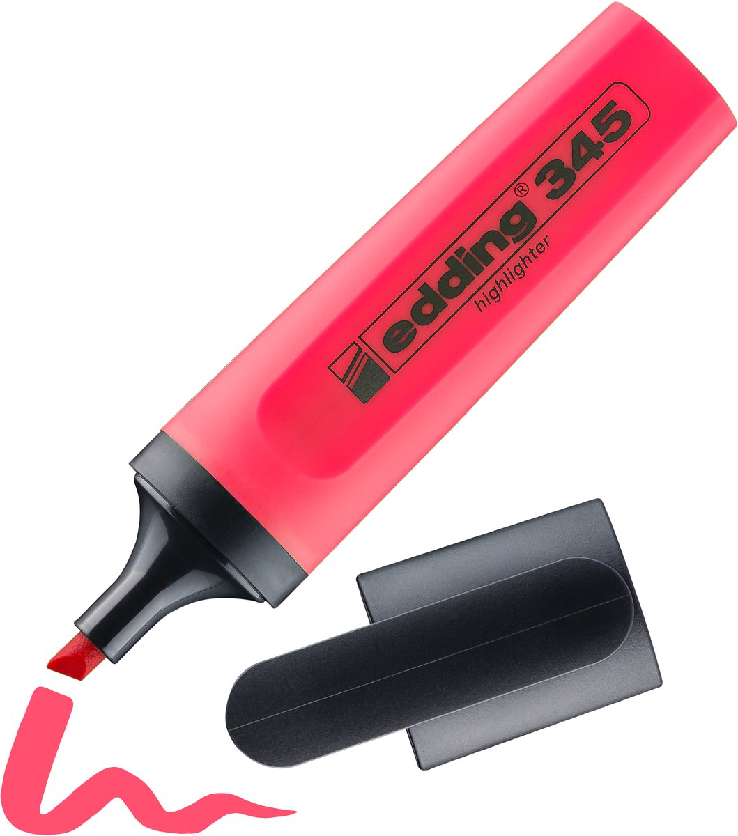 Edding 345 Markerpen Rood - Set van 10 stuks