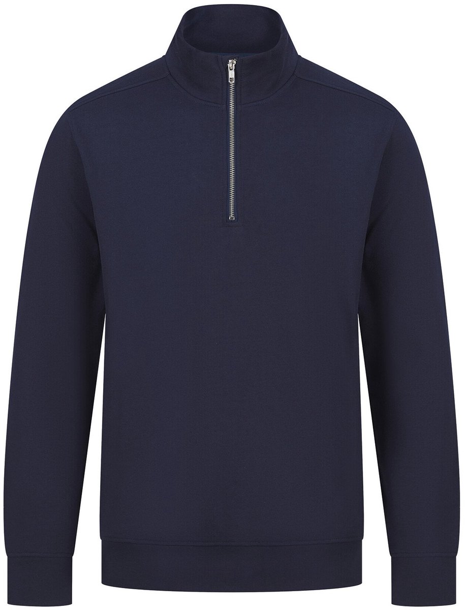 Henbury Uniseks sweater met ritskraag H842 - Navy - XXL