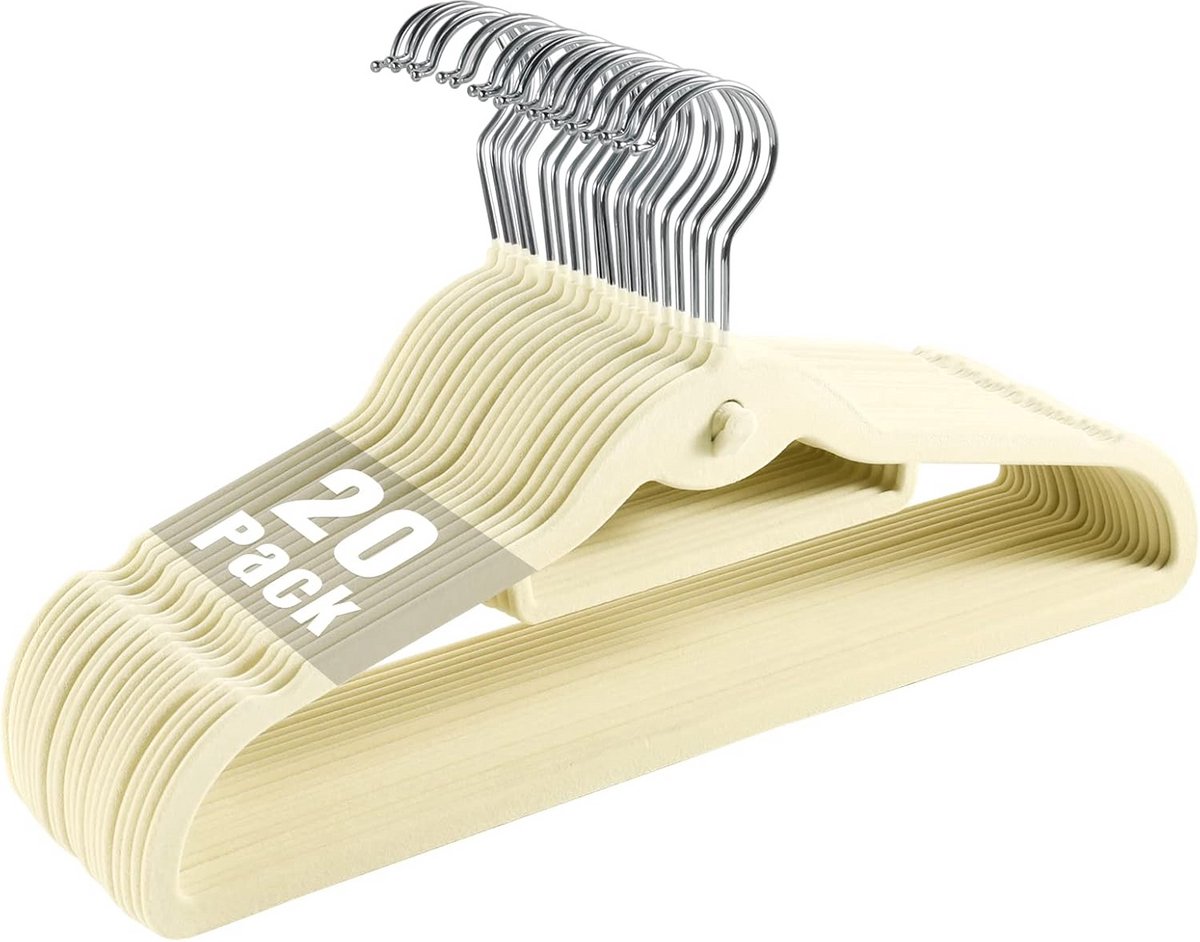Stapelbare Fluweel Kledinghangers - Ruimtebesparend en Antislip
