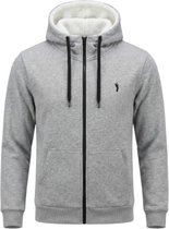 FemiChic Fleecejack voor heren, dik gebreid vest, gevoerde jas, winter, feecepullover, gebreide jas, outdoor jas, fleecejas, warm sweatshirt met rits, wandelen, Donkerblauw, XXL