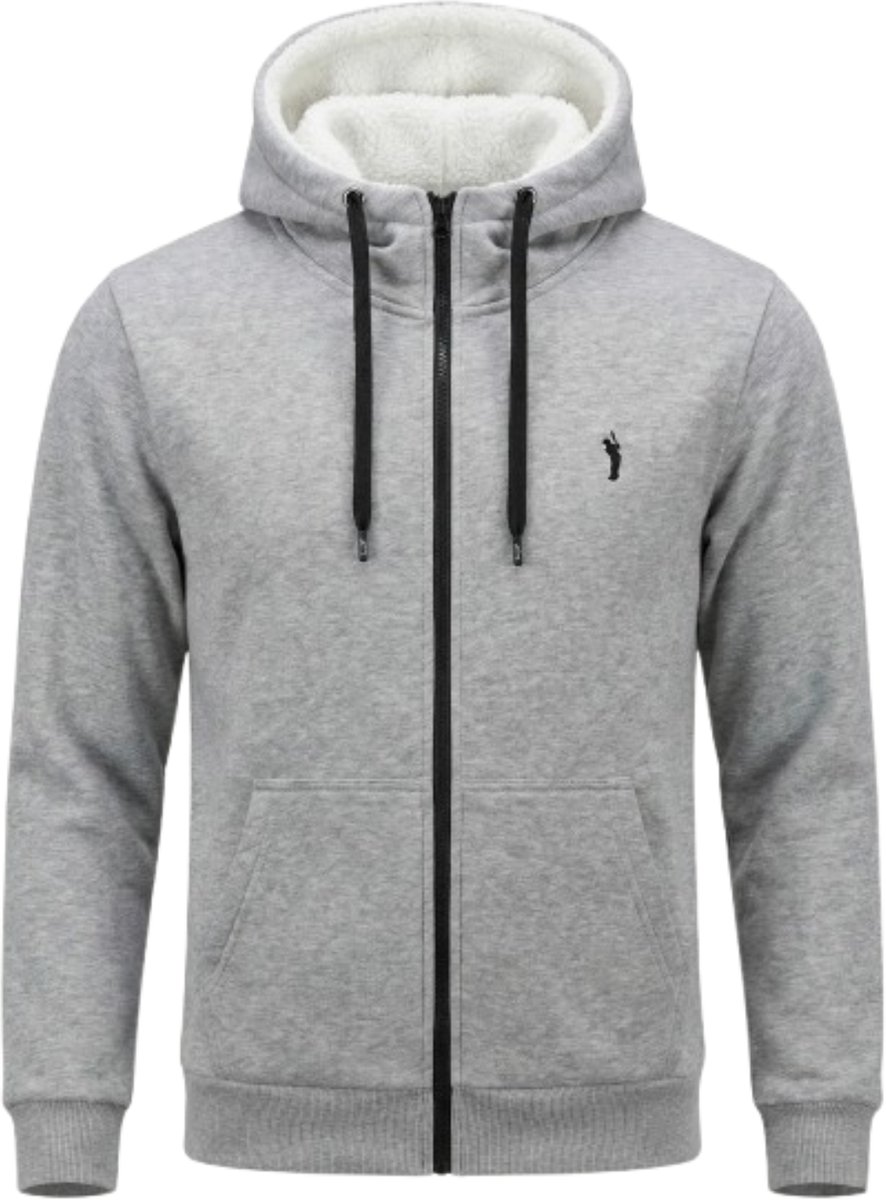 Hitman Vest Heren – Gevoerde Binnenzijde - Heren Vest met Rits – Trainingsvest Heren - Met Capuchon – Ruime Zakken - Licht Grijs – Maat M