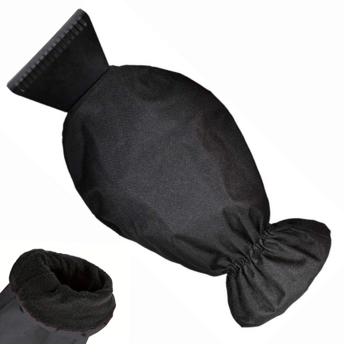 ijskrabber auto met handschoen ZWART - Fleece gevoerd - IJskrabber Auto - Ruitenkrabber - Ijskrabbers - Auto krabber - Auto accessoires - auto ruiten krabber - krabber auto
