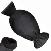 Grattoir à Glace Auto NOIR - Grattoir de Vitres - Grattoir à glace auto - Grattoir à glace avec gant - Grattoirs à glace - Grattoir de vitres chaud et doublé de l'intérieur - Accessoires auto -