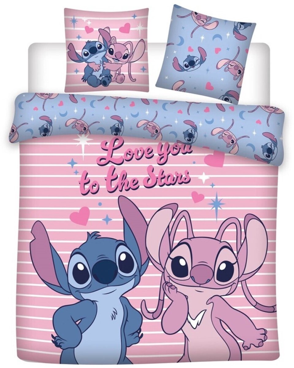 Disney Lilo & Stitch Dekbedovertrek Stars - 240 x 220 + (2) 65 x 65 cm - Polycotton