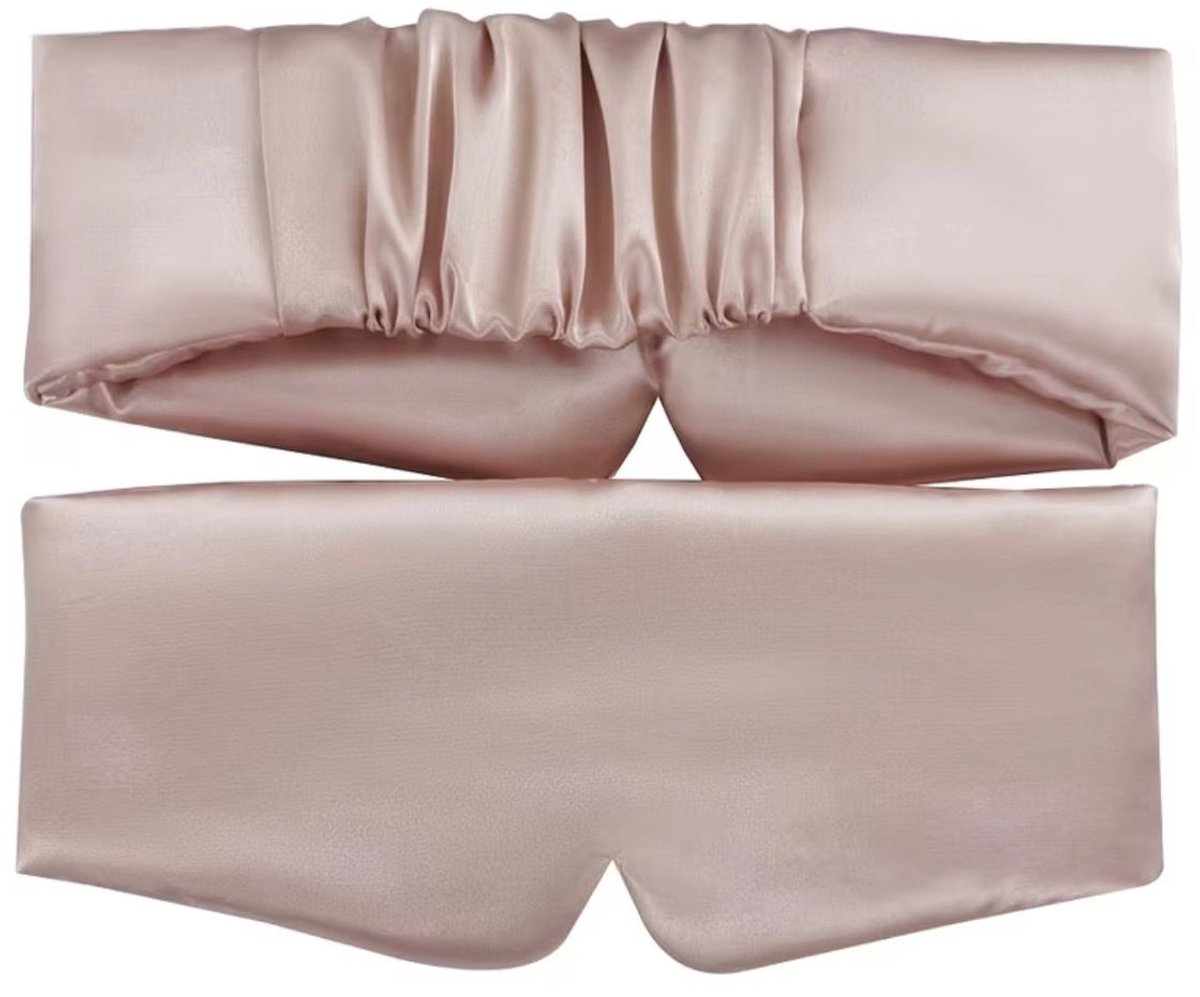 Slaapmasker - Oogmasker - Zijden Slaapmasker Voor Mannen en Vrouwen - Deep Sleep Mask - Eye Mask - Verduisterend - zacht roze