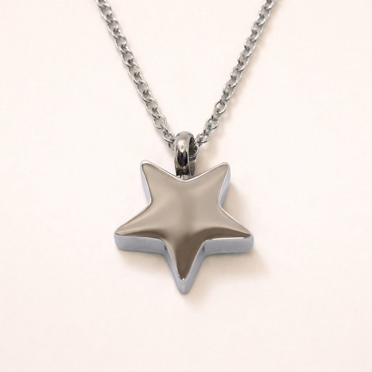 Assieraad - Ashanger met ketting en vulsetje - Mini urn - Ster - Sterretje - Schroefdop in