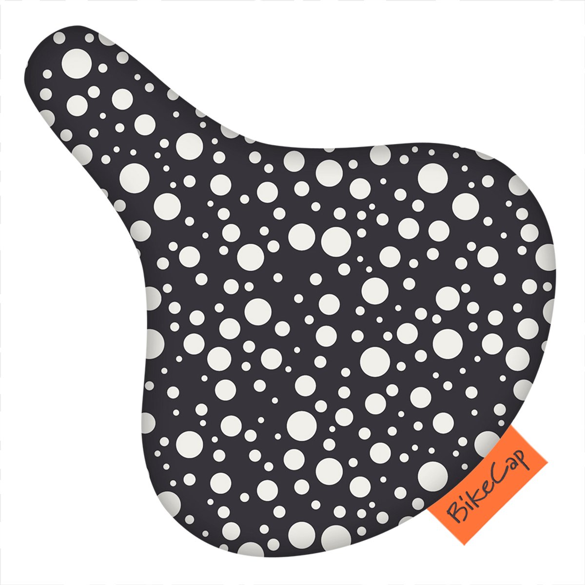BikeCap Zadelhoes Dots black & white | Fietszadelhoes - Fietszadeldek - Stof en waterafstotend