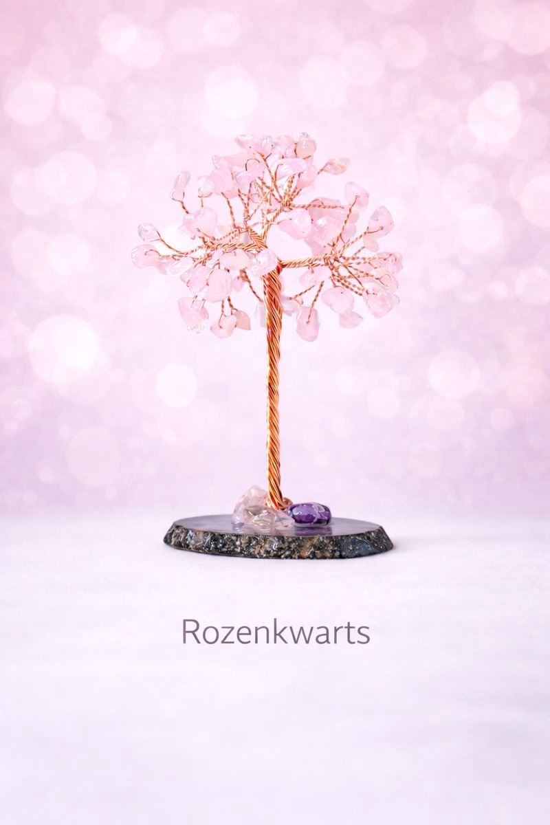 Afecto Rozenkwarts Edelsteen Boompje – Liefde & Harmonie