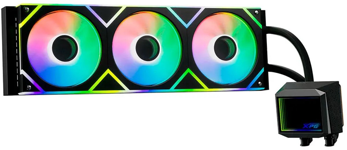 XPG LEVANTE II 360, Black, Infinite Mirror design, Speed: 800-2000 RPM, Noise: 29.33 dBA, Airflow: 58.91 CFM, TDP 300W at 84?& 340W at 95?, Hydraulic Bearing, Socket: Intel (LGA 1851/1700/1200/115x), AMD (AM5/AM4)