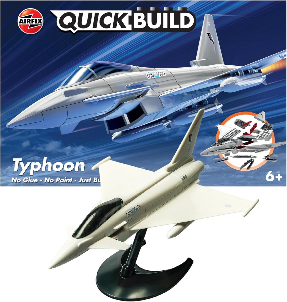 Eenvoudige Bouwkit Eurofighter Typhoon - Modelvliegtuig voor Kinderen 6+
