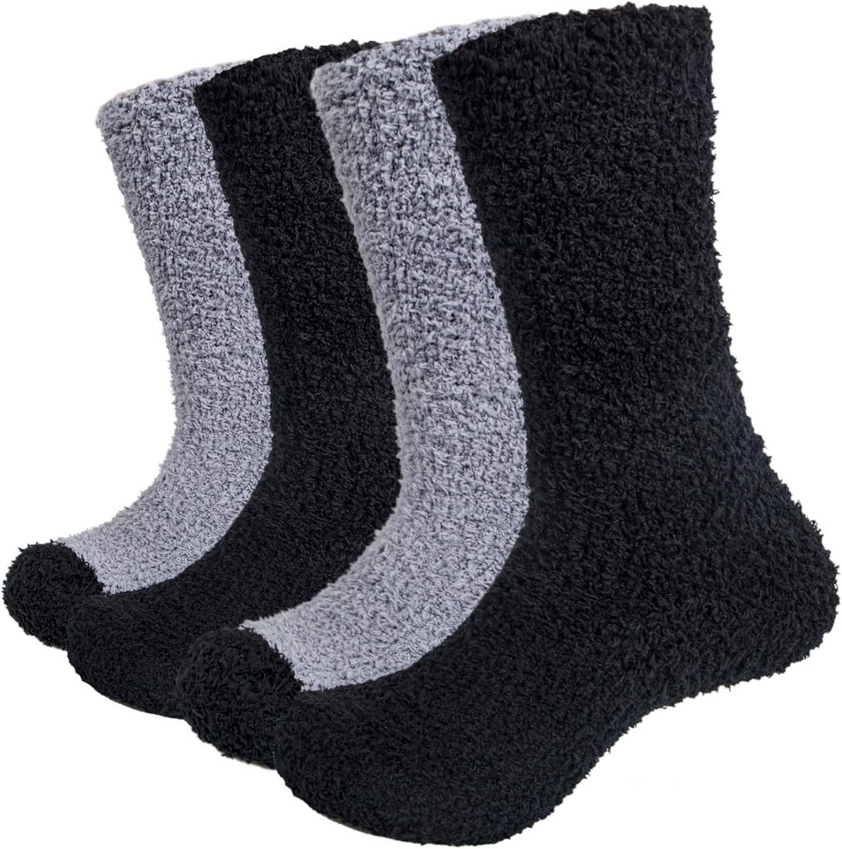 Zachte wintersokken voor heren - 4 paar knuffelsokken, warme en comfortabele huissokken