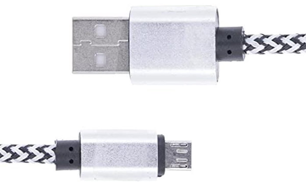 Nylon Gevlochten USB naar Micro USB Kabel - 3M Anti-Kluwen