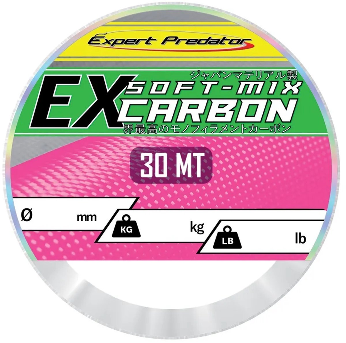 Expert Predator Ex Soft Mix Carbon Flurocarbon 30 M Transparant 0.740 mm
