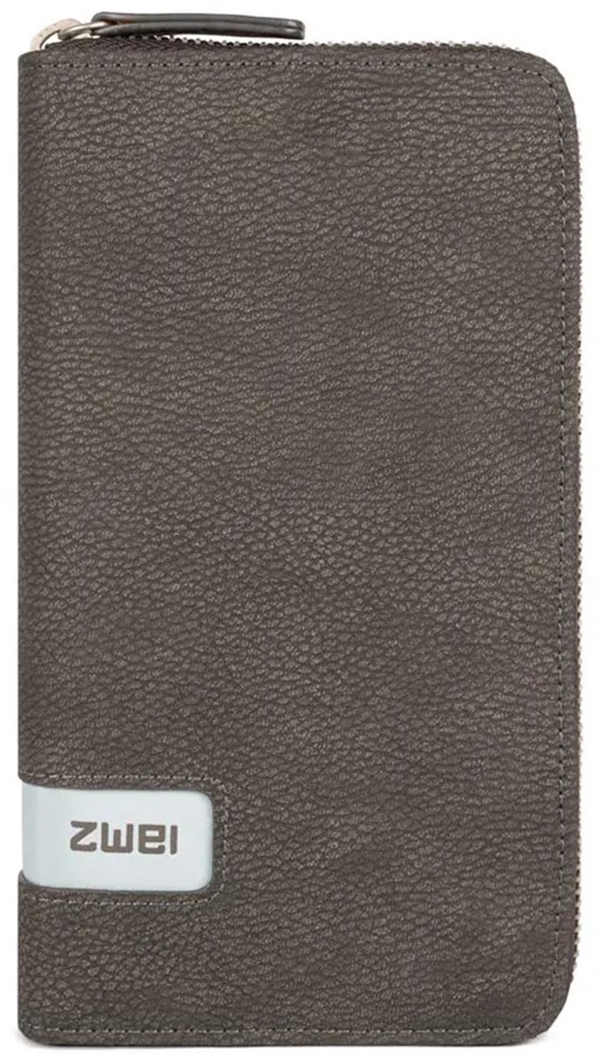 zwei Portemonnee M.Wallet MW2 Nubuk-Stone Grijs
