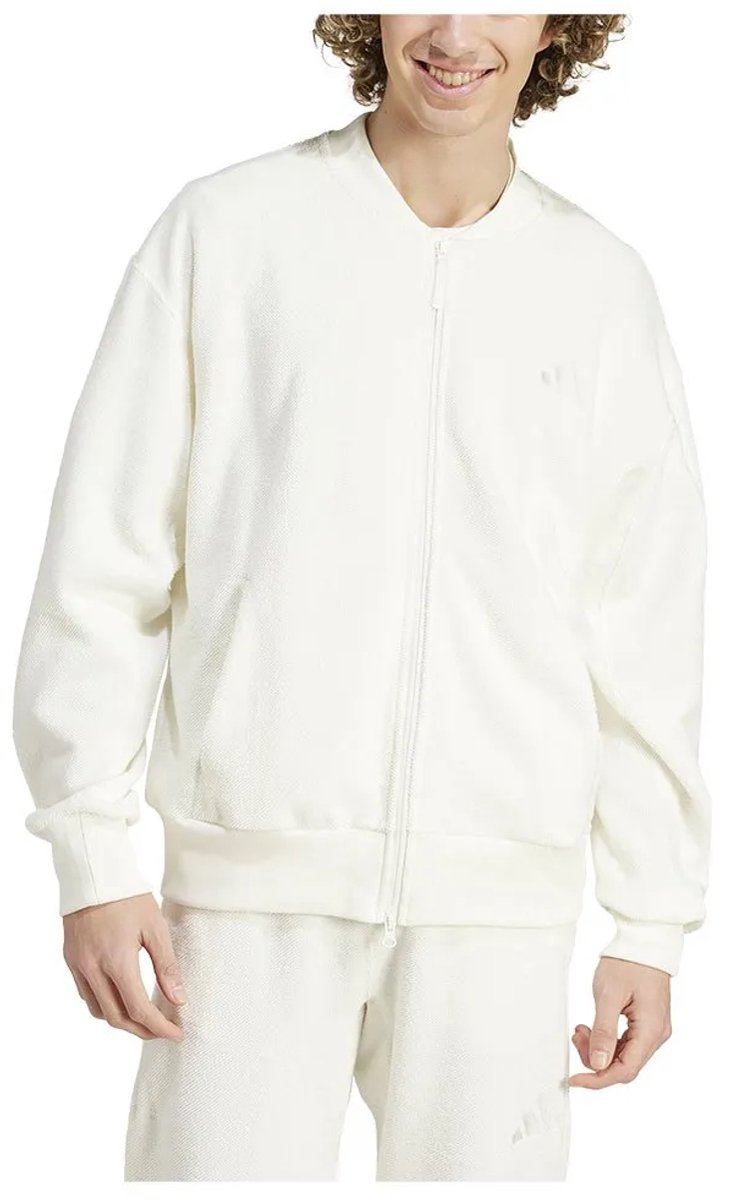 Adidas Elevated All Szn Terry Loop Bomberjack M Regular Man Creme