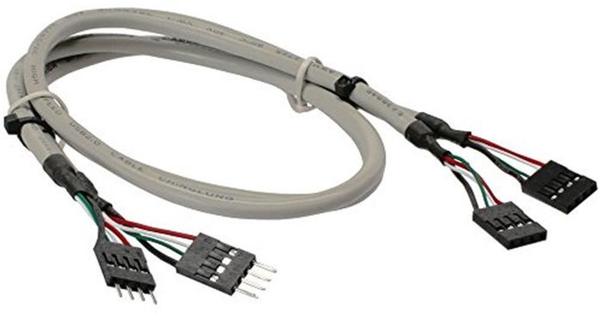 USB 2.0 Intern Verlengkabel met 2 x 4-polige Stekker - 0,6 m