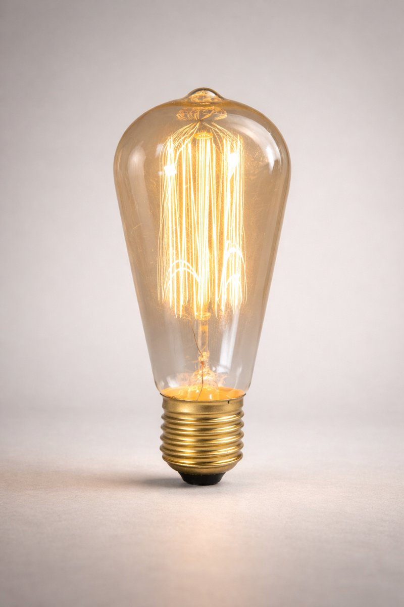 Kooldraad lichtbron ST64 | 5 STUKS | E27 40W 2200K