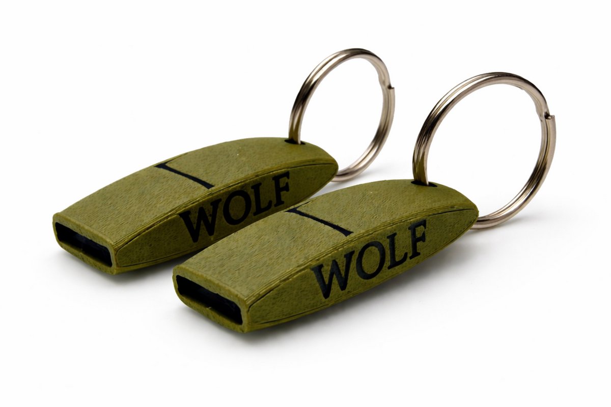 Estacks wolvenfluitje - noodfluitje - 135 dB - noodpakket - 2x Persoonlijke alarmen - zelfverdediging - alarm sleutelhanger - Donker Groen