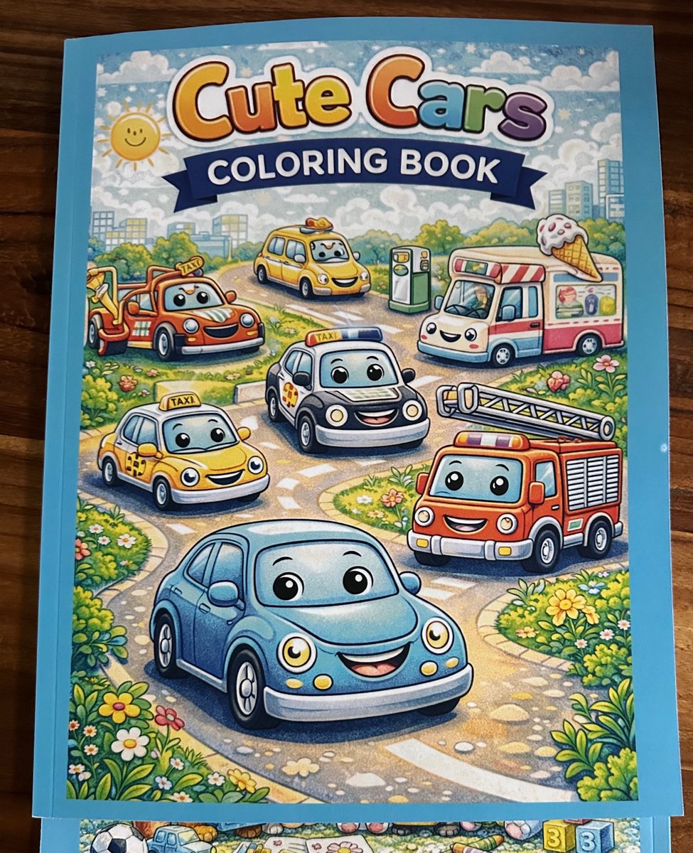 Cute Cars Coloring Book – Artful Pixels | Kleurboek voor kinderen