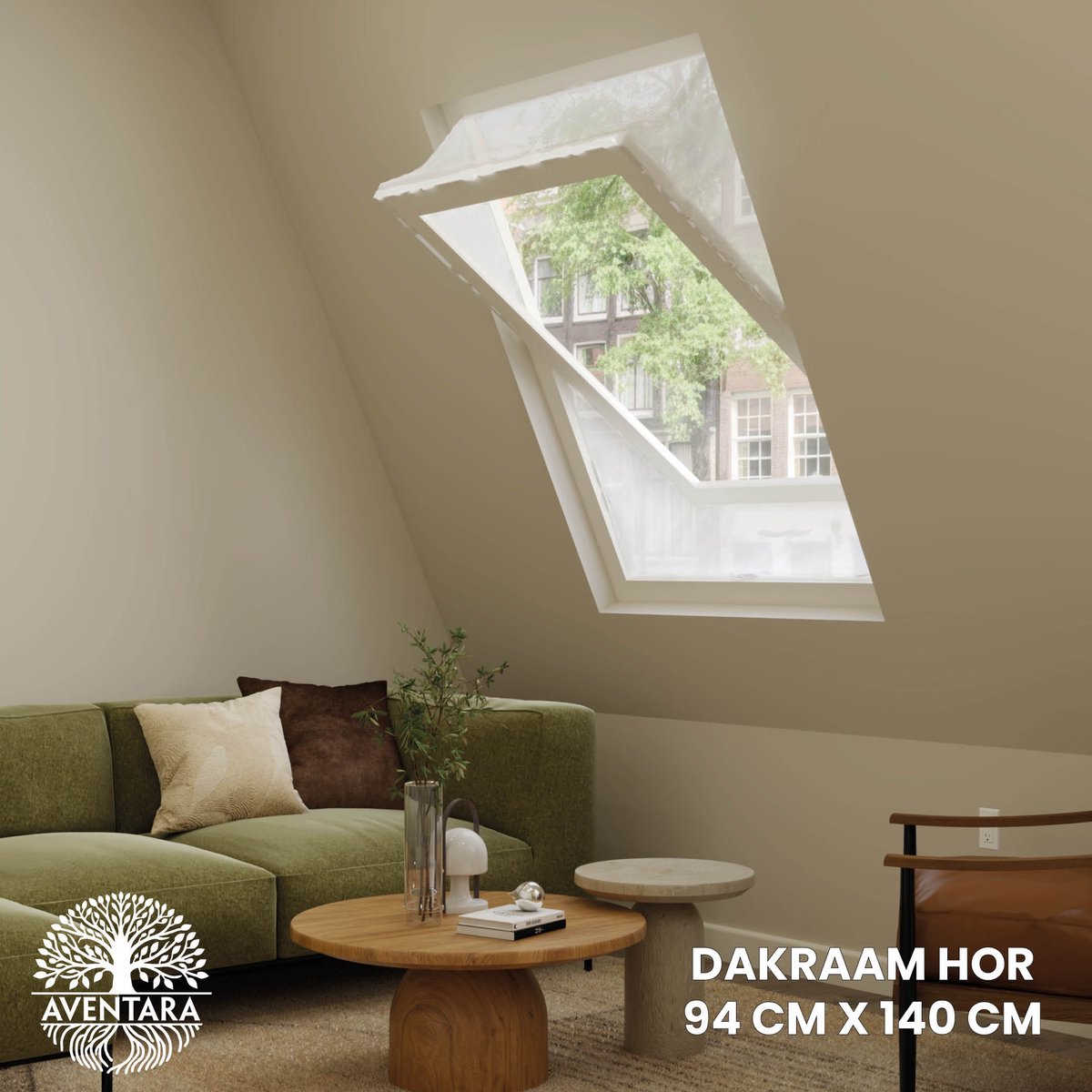 Aventara Dakraam Hor – 94 x 140 cm - Geschikt voor Velux: (GGL 408, p08) Fakro, Optilight: Maatcode 09 Roto: 09/14 Insect Raamhor - Insecten Plissé - Vliegenhor – Gaas - Inbouw Zonder boren Wit 94 x 140