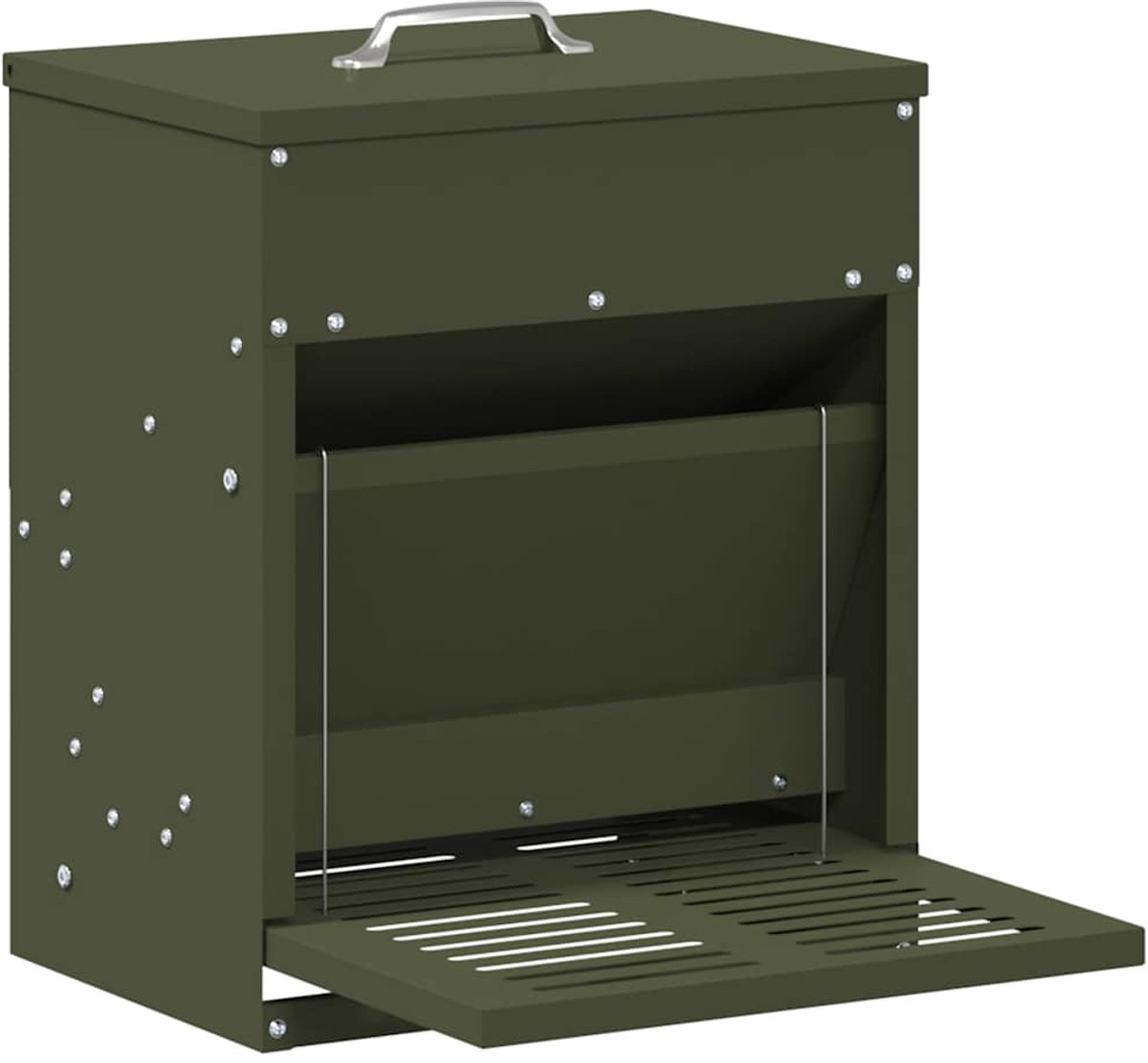vidaXL - Kip - trekvoeder - Olijf - Groen - 33 - x - 42 - x - 40 - cm - 10 - kg