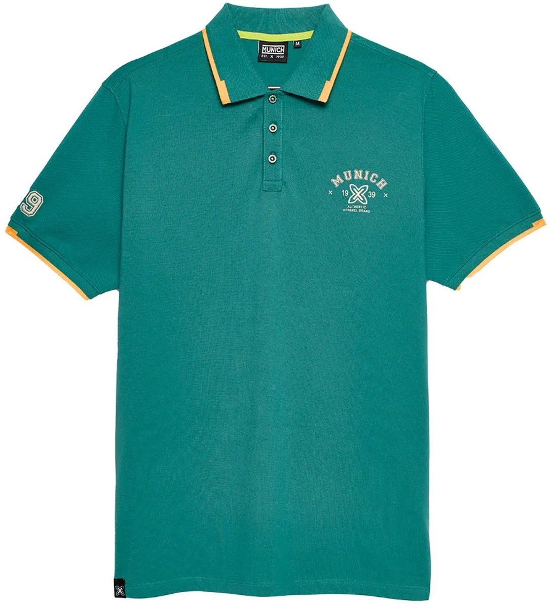 Munich Varsity Lifestyle Korte Mouw Poloshirt Groen M Man