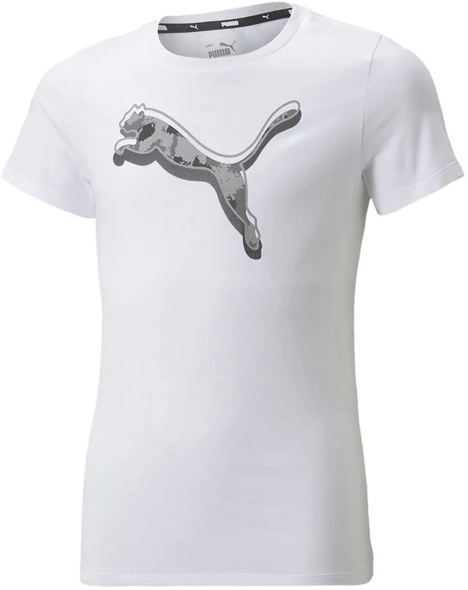 Puma Alpha T-shirt Met Korte Mouwen 7-8 Years Kinderen Wit