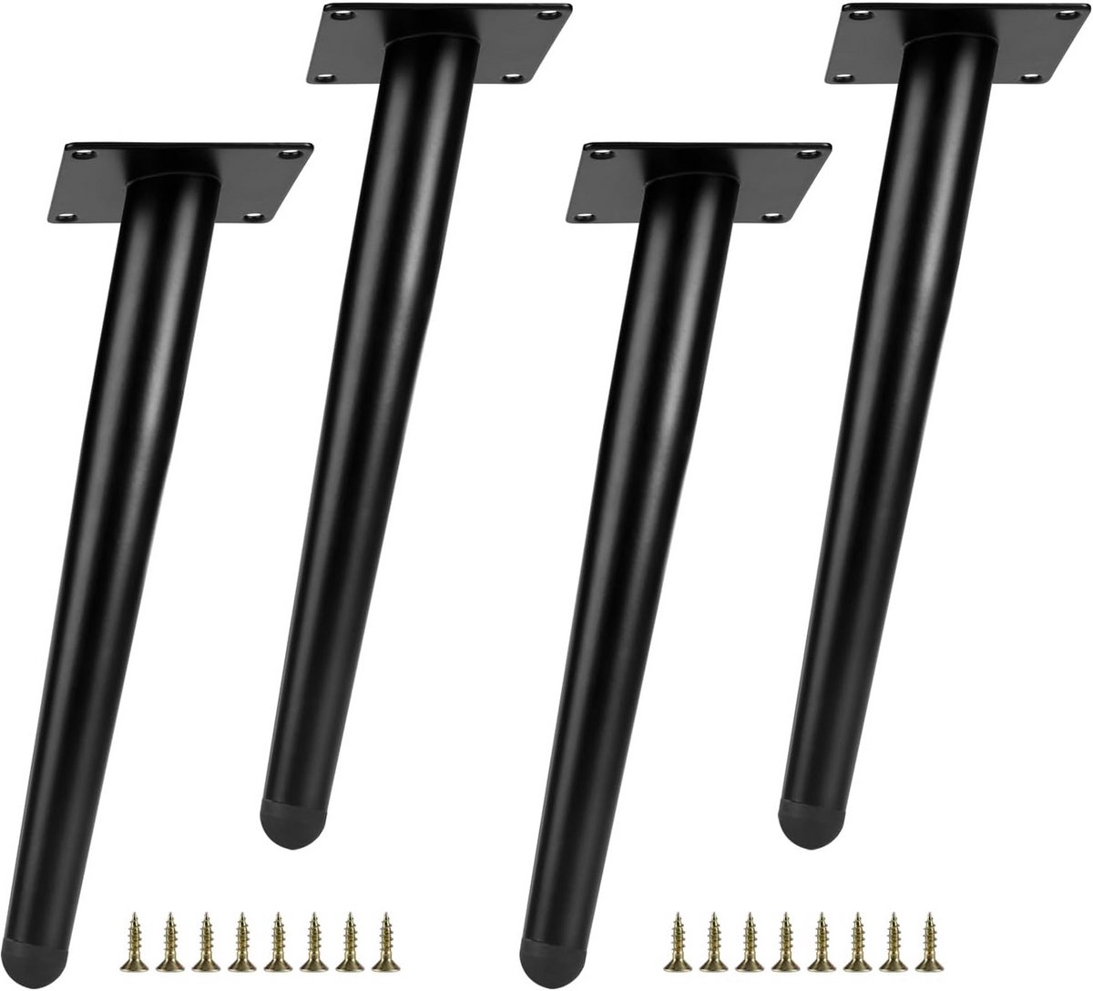 Schuine metalen meubelpoten 25 cm - Antislip tafelpoten voor meubels