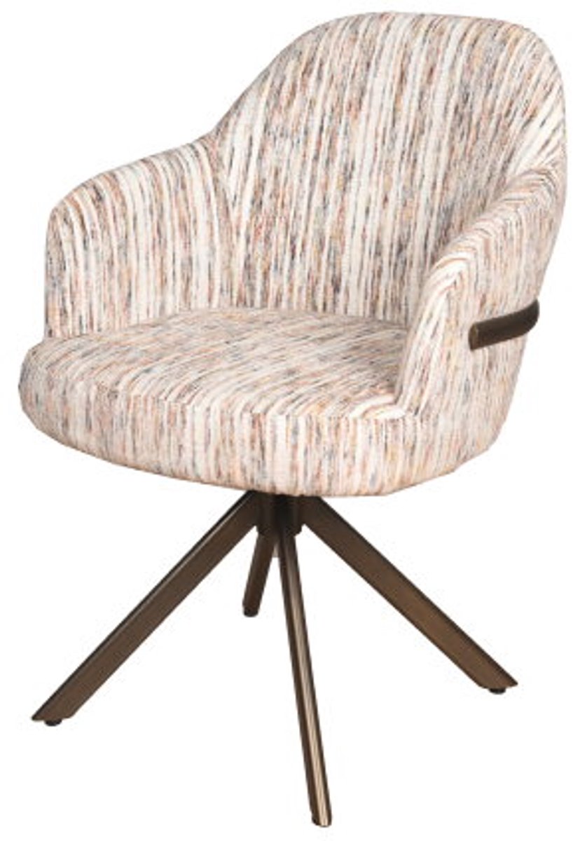 Moods Collection Eetkamerstoel New york poot Venus 360 anodic brown - be stylish multigrey Lichtgrijs