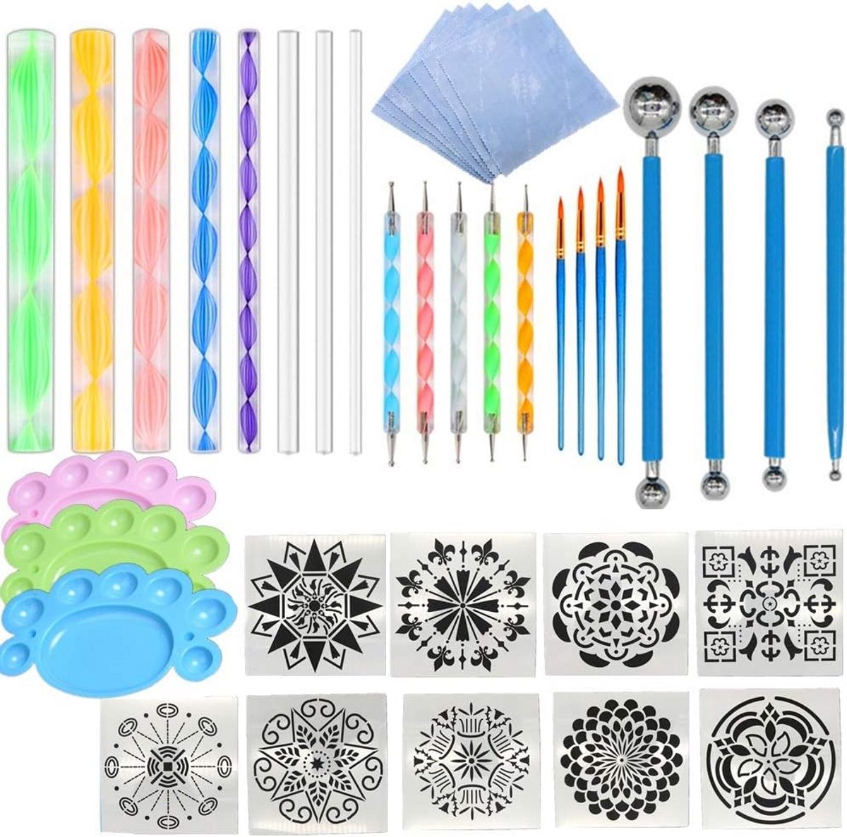 41-Delige Mandala Dotting Tools Set voor Stenen en DIY Creaties