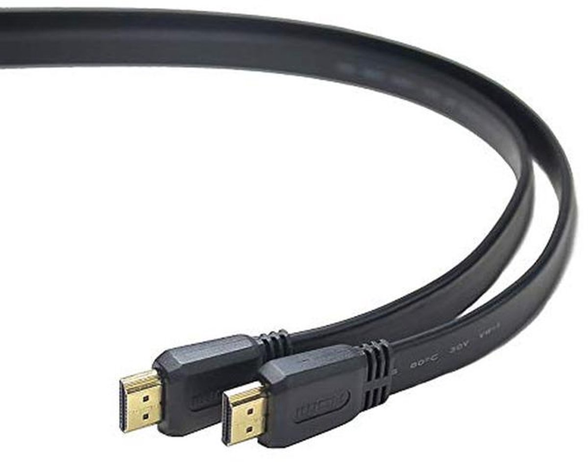 HDMI 4K High Speed Kabel met Ethernet - Plat, 1m, Ondersteunt 4K, Full HD, 3D en meer