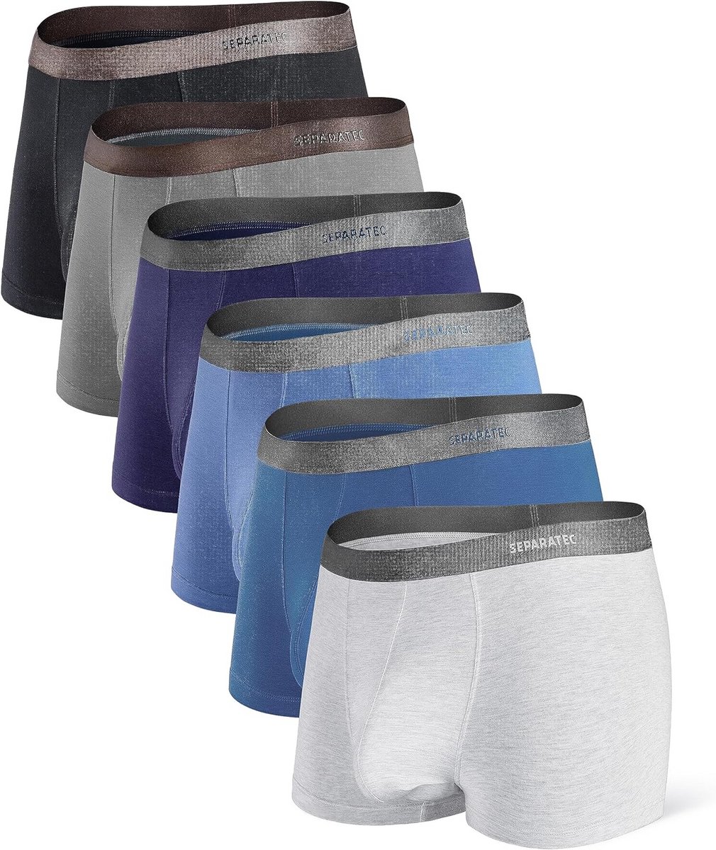 Bamboe Rayon Heren Boxershorts Met Ademend Dubbelzak Ontwerp - 4 Stuks
